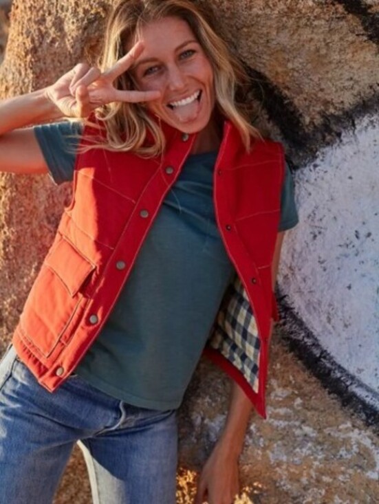 Toad&Co Jackets & Blazers - Toad&Co Canoe Red Forester Pass Plaid Lining Puffer Vest - Size - Medium